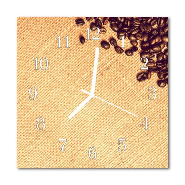 Horloge murale en verre Café en grains