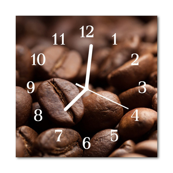 Horloge murale en verre Café en grains