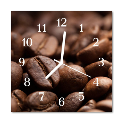 Horloge murale en verre Café en grains