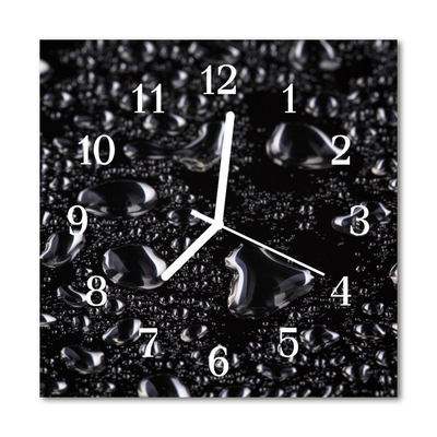 Horloge murale en verre Gouttes