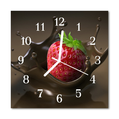 Horloge murale en verre Chocolat