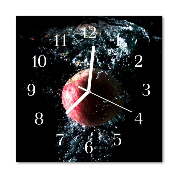 Horloge murale en verre Pomme