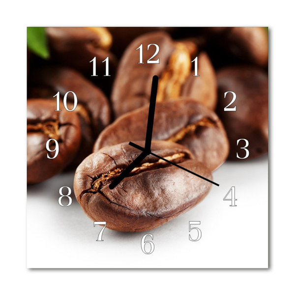 Horloge murale en verre Café en grains