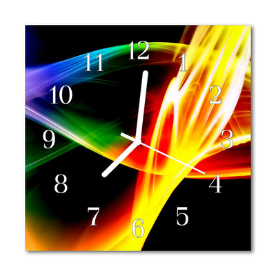 Horloge murale en verre Abstrait