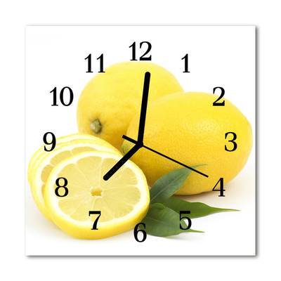 Horloge murale en verre Citrons