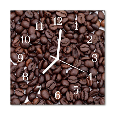 Horloge murale en verre Café en grains