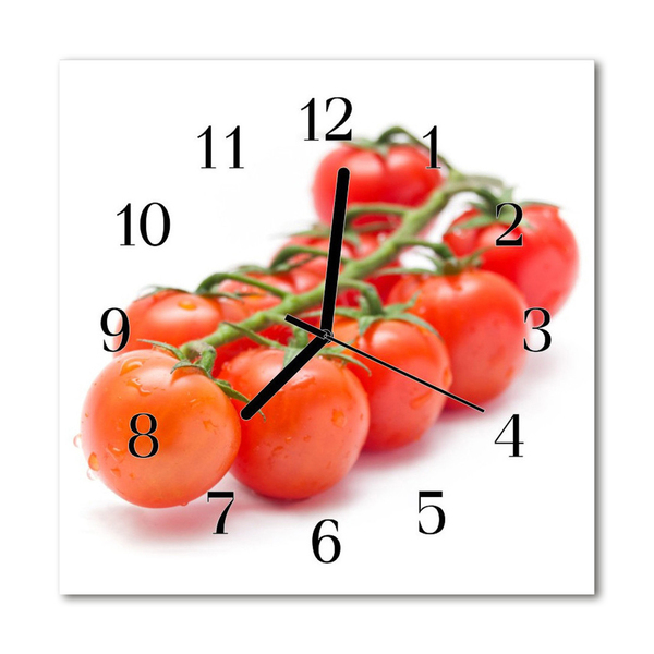 Horloge murale en verre Tomates