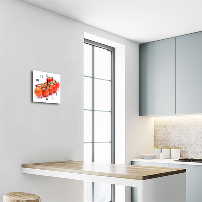 Horloge murale en verre Tomates