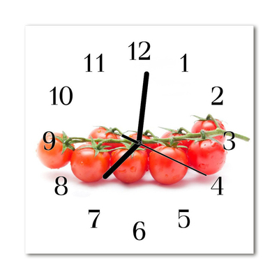 Horloge murale en verre Tomates