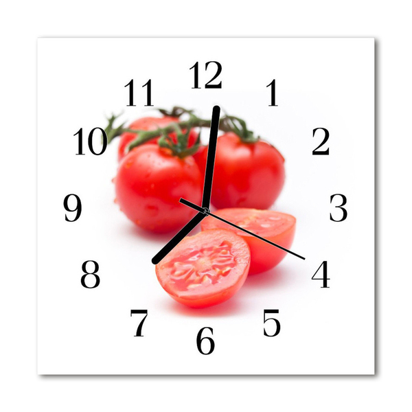 Horloge murale en verre Tomates