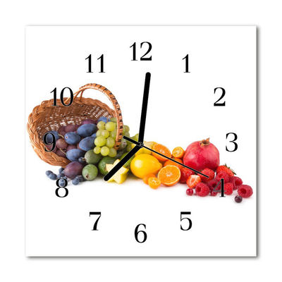 Horloge murale en verre Fruit