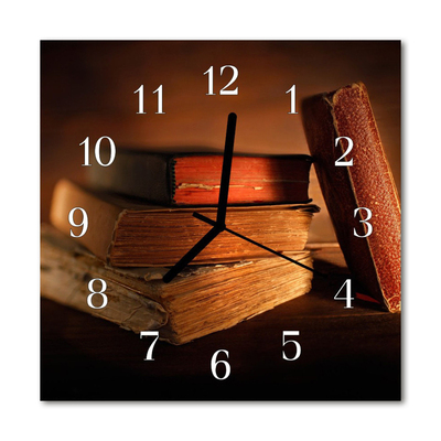 Horloge murale en verre Livre