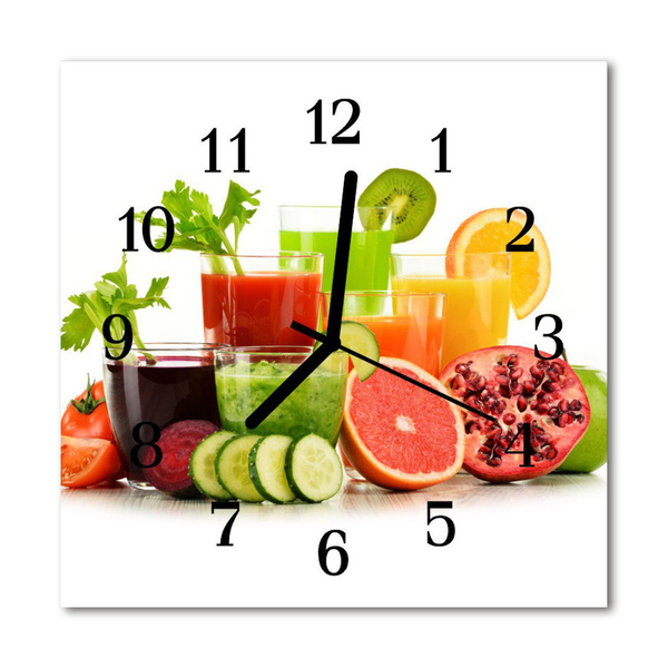 Horloge murale en verre Jus