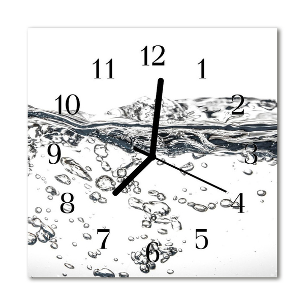 Horloge murale en verre Eau