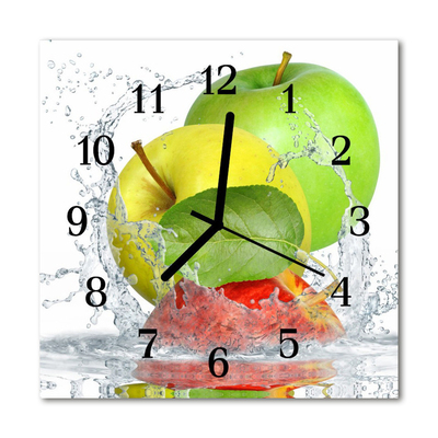 Horloge murale en verre Pomme