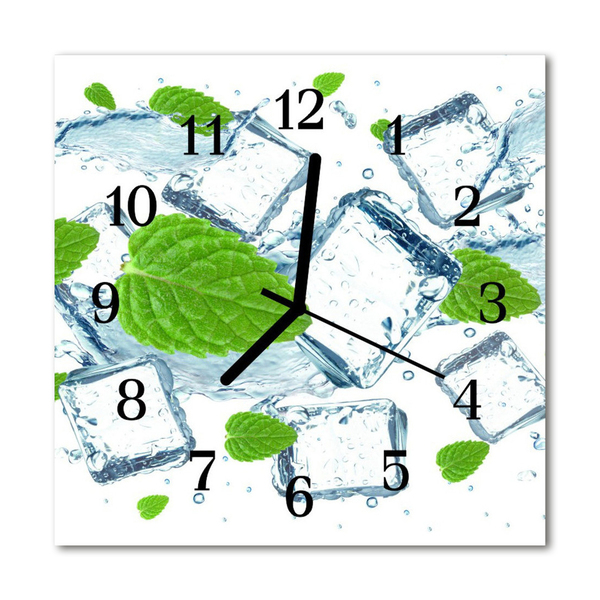 Horloge murale en verre Glace à la menthe