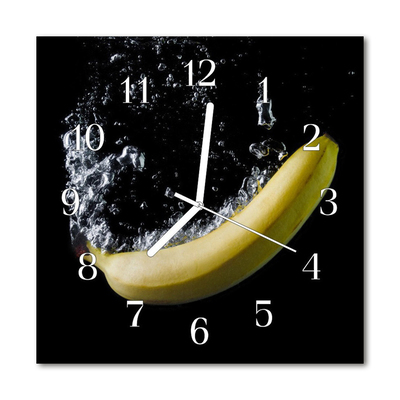 Horloge murale en verre Banane