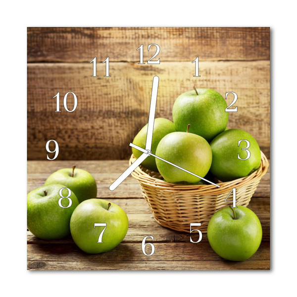 Horloge murale en verre Pomme