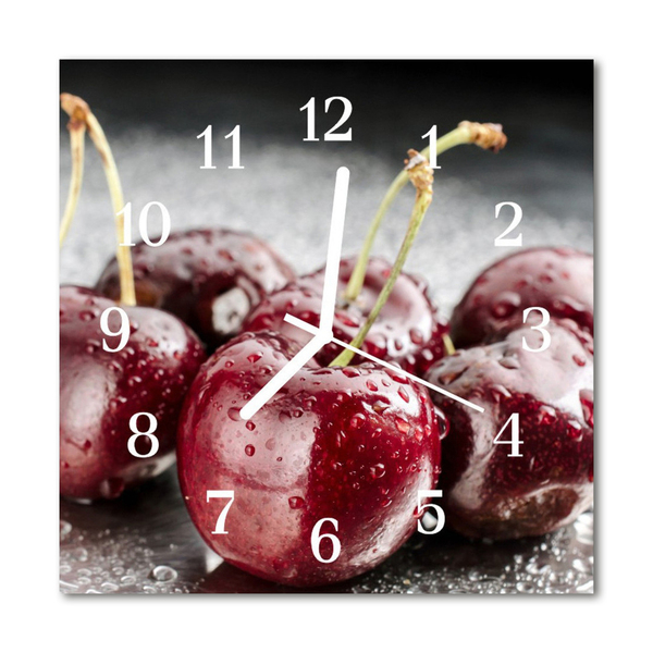 Horloge murale en verre Cerise