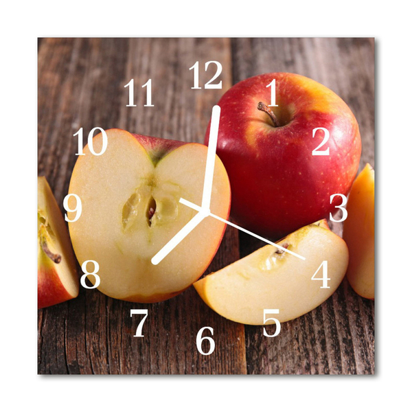 Horloge murale en verre Pomme