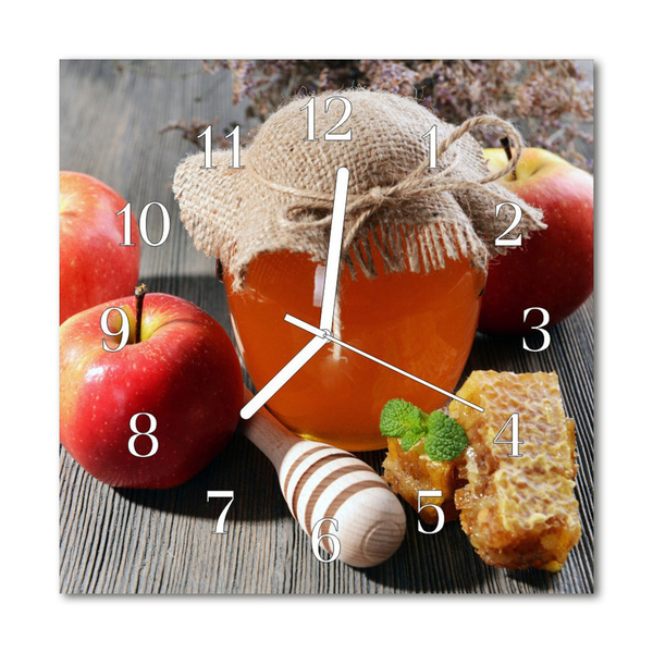 Horloge murale en verre Pomme de miel