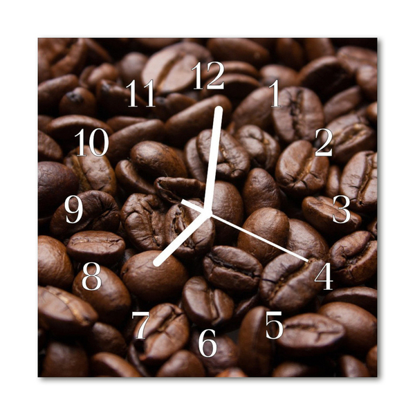 Horloge murale en verre Café en grains