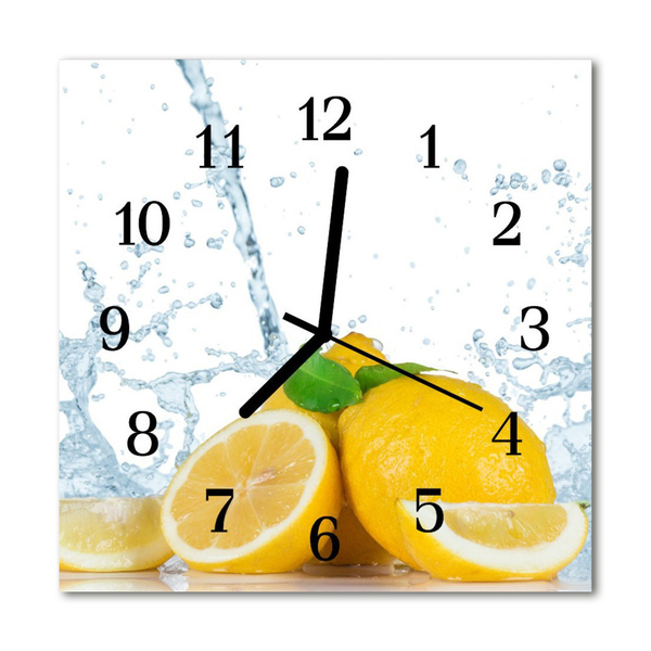 Horloge murale en verre Citron