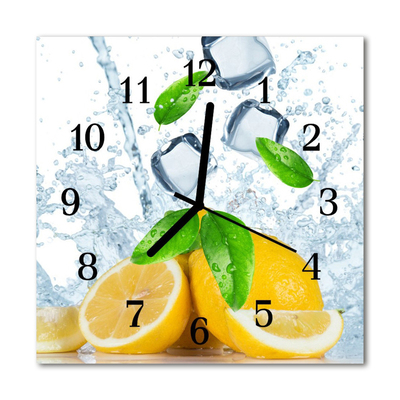 Horloge murale en verre Citron