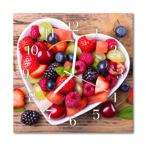 Horloge murale en verre Fruit