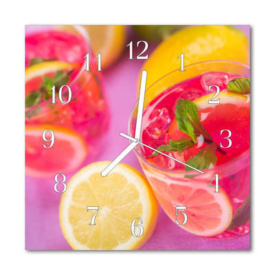 Horloge murale en verre Citron