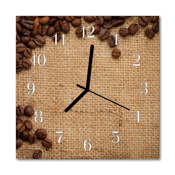 Horloge murale en verre Café en grains