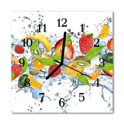 Horloge murale en verre Eau de fruits