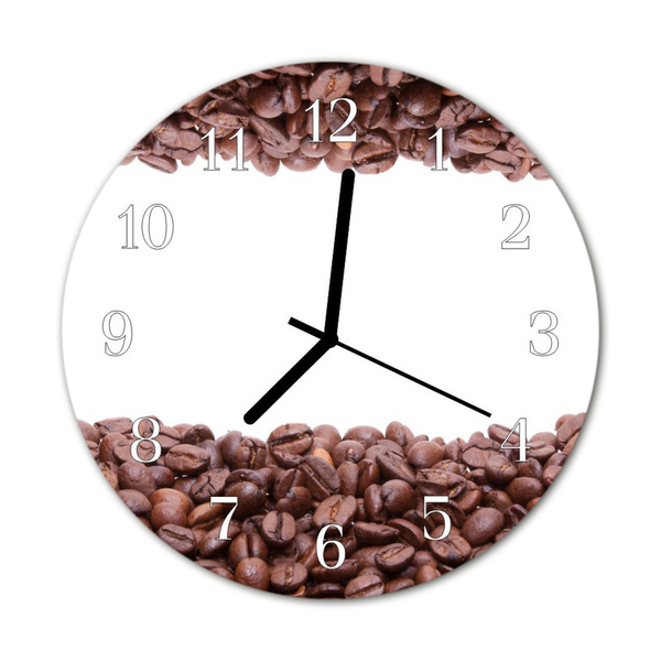 Horloge murale en verre Café en grains