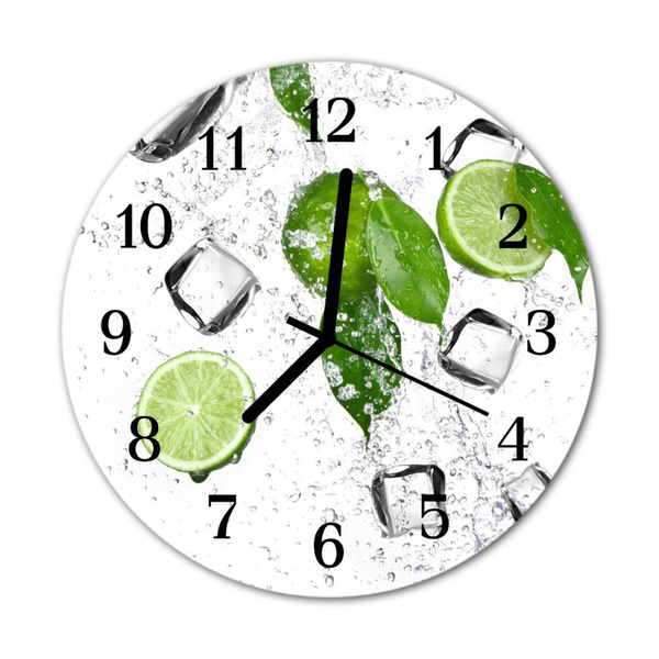 Horloge murale en verre Chaux