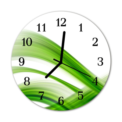 Horloge murale en verre Vague abstraite