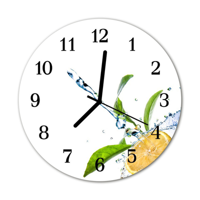 Horloge murale en verre Citron