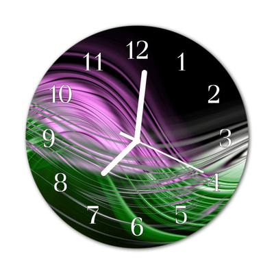 Horloge murale en verre Art abstrait