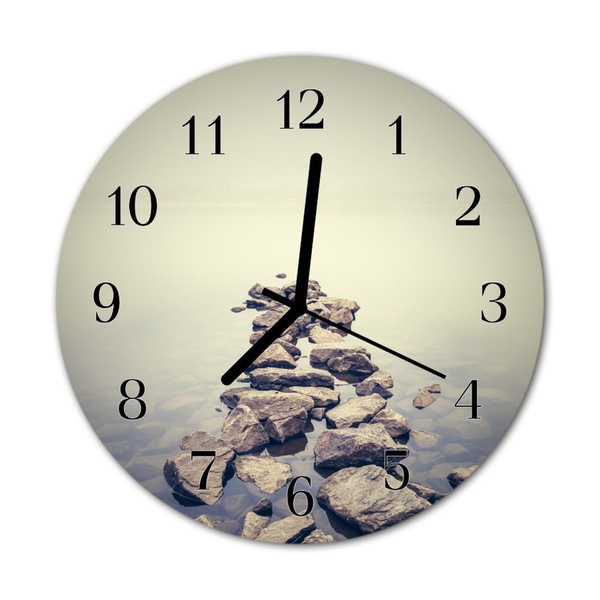 Horloge murale en verre Rivage