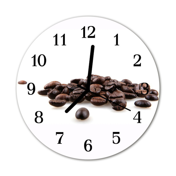 Horloge murale en verre Café en grains