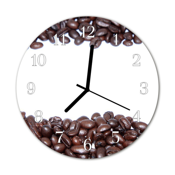 Horloge murale en verre Café en grains