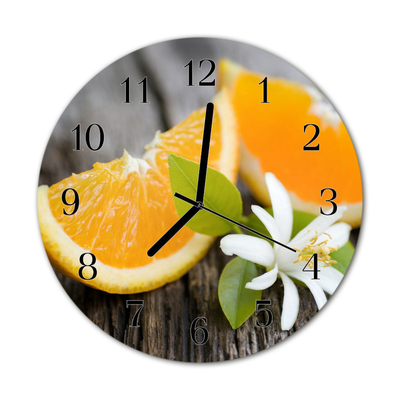 Horloge murale en verre Citron