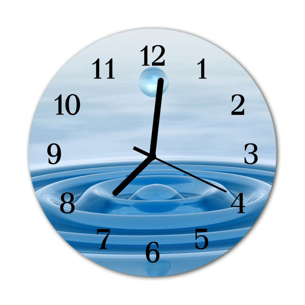 Horloge murale en verre Eau