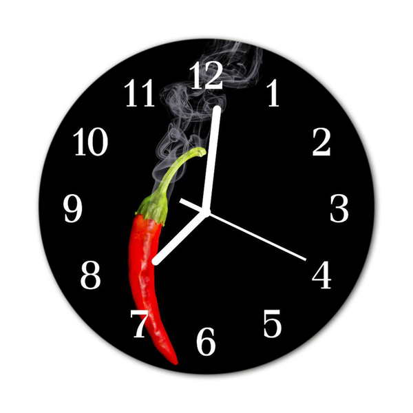 Horloge murale en verre Piment