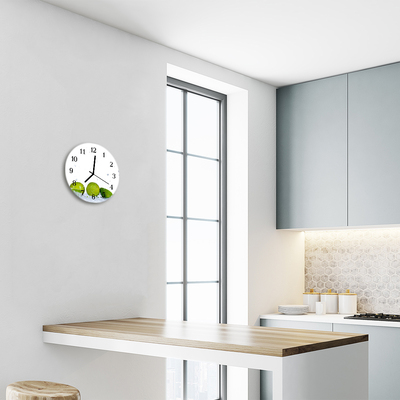 Horloge murale en verre Chaux