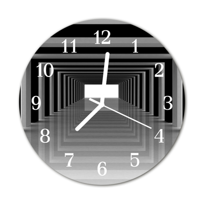 Horloge murale en verre Tunnel 3d