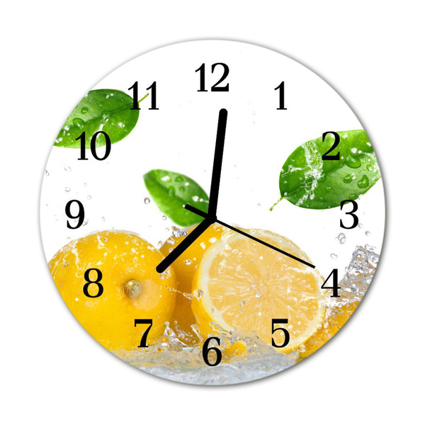 Horloge murale en verre Citron