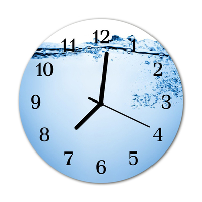 Horloge murale en verre Eau