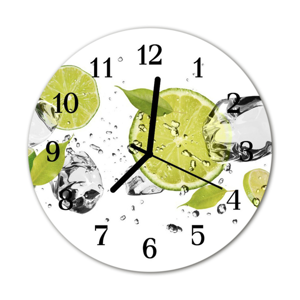 Horloge murale en verre Chaux