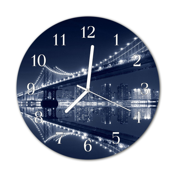 Horloge murale en verre Pont