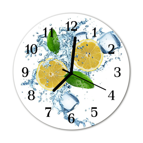 Horloge murale en verre Citron